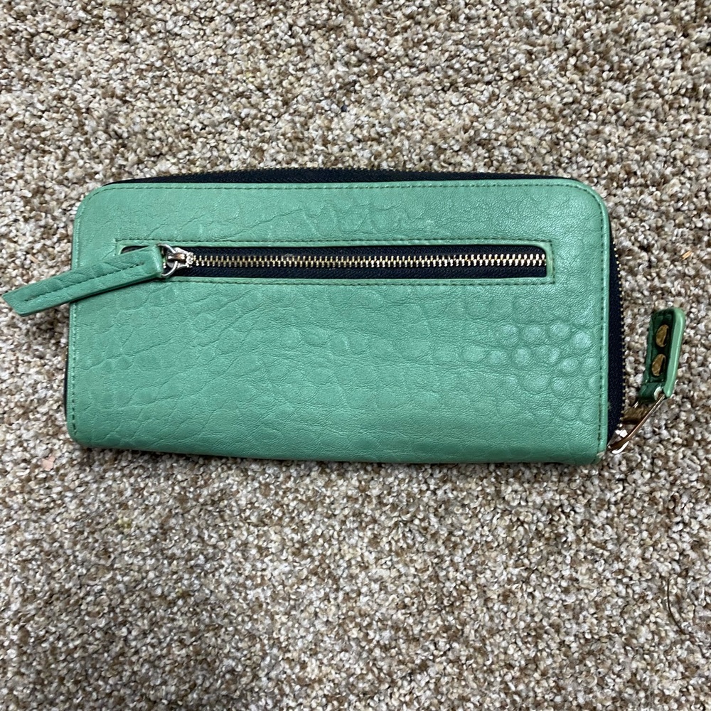 Used green wallet